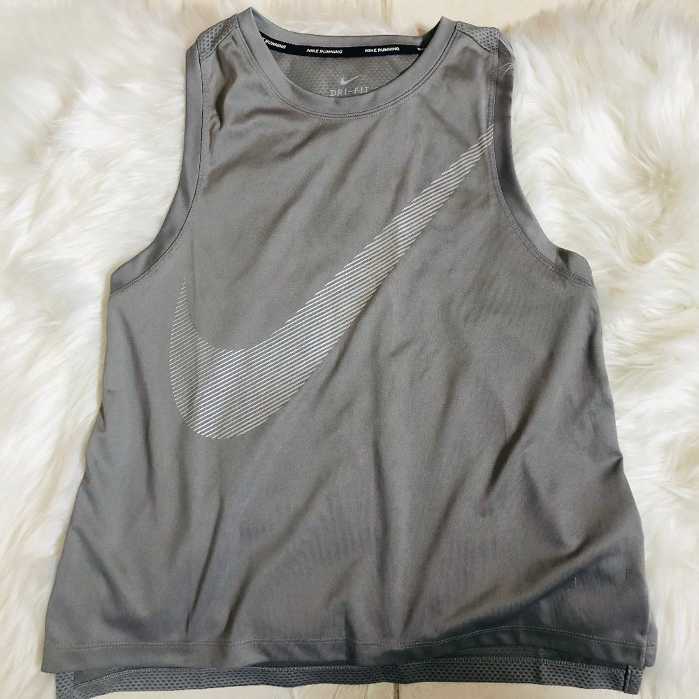 Nike Dri Fit Gray Crop Tank